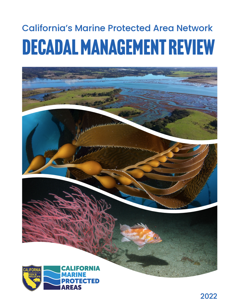 Cover page for the California MPA Network Decadal Management Review Report