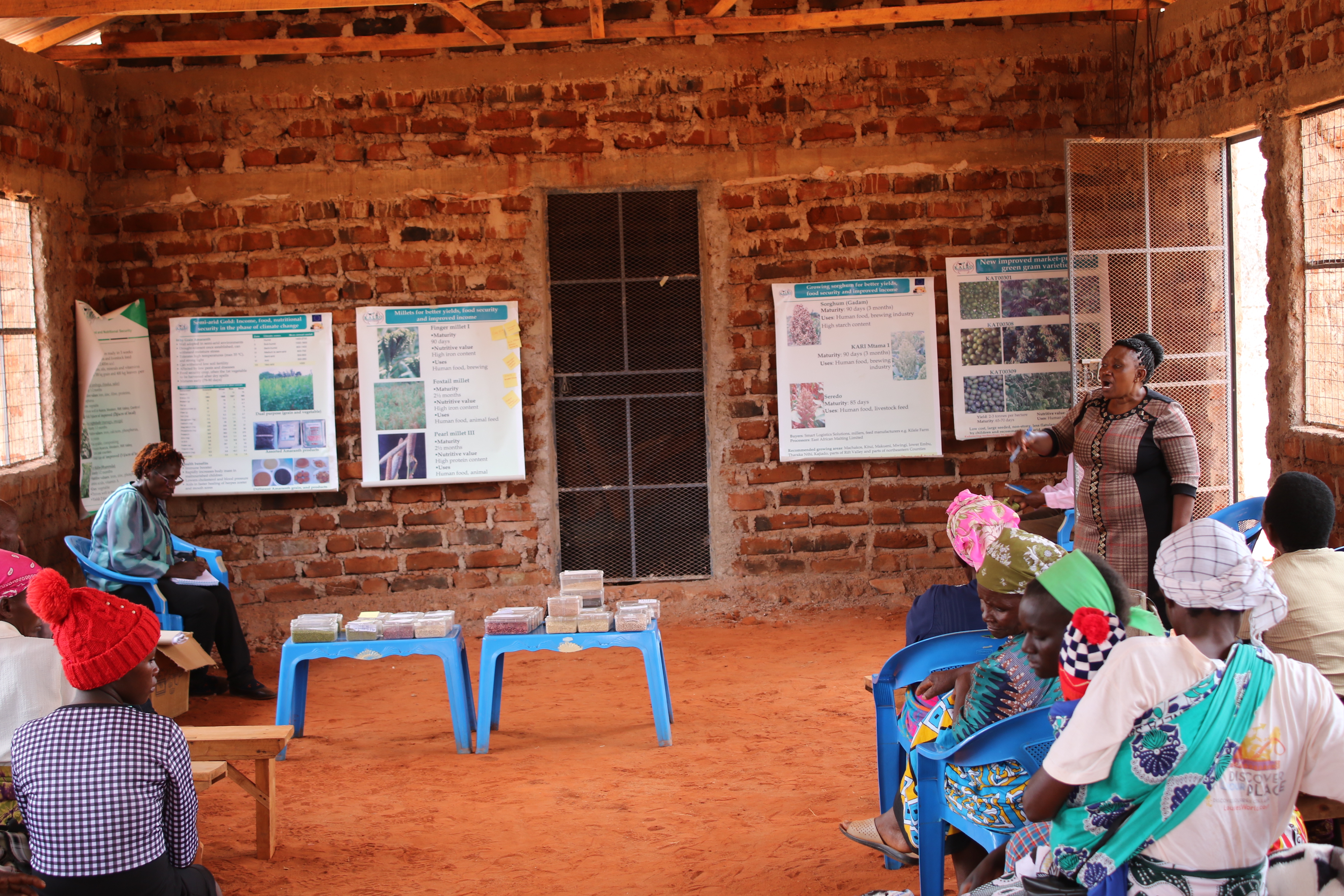 Farmers training on climate smart agriculture - theory lesson