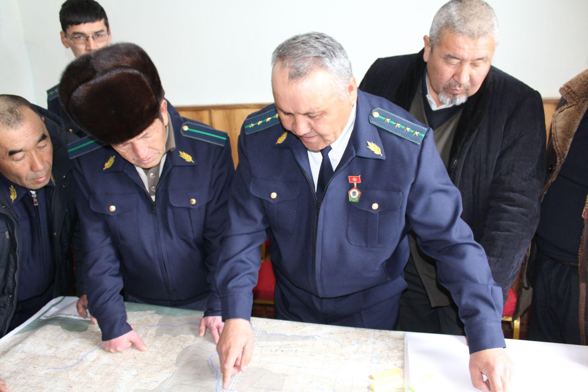 Defining the boundaries of pastures on the territory of Kyzyl Unkur leschoz  Kenkol forestry