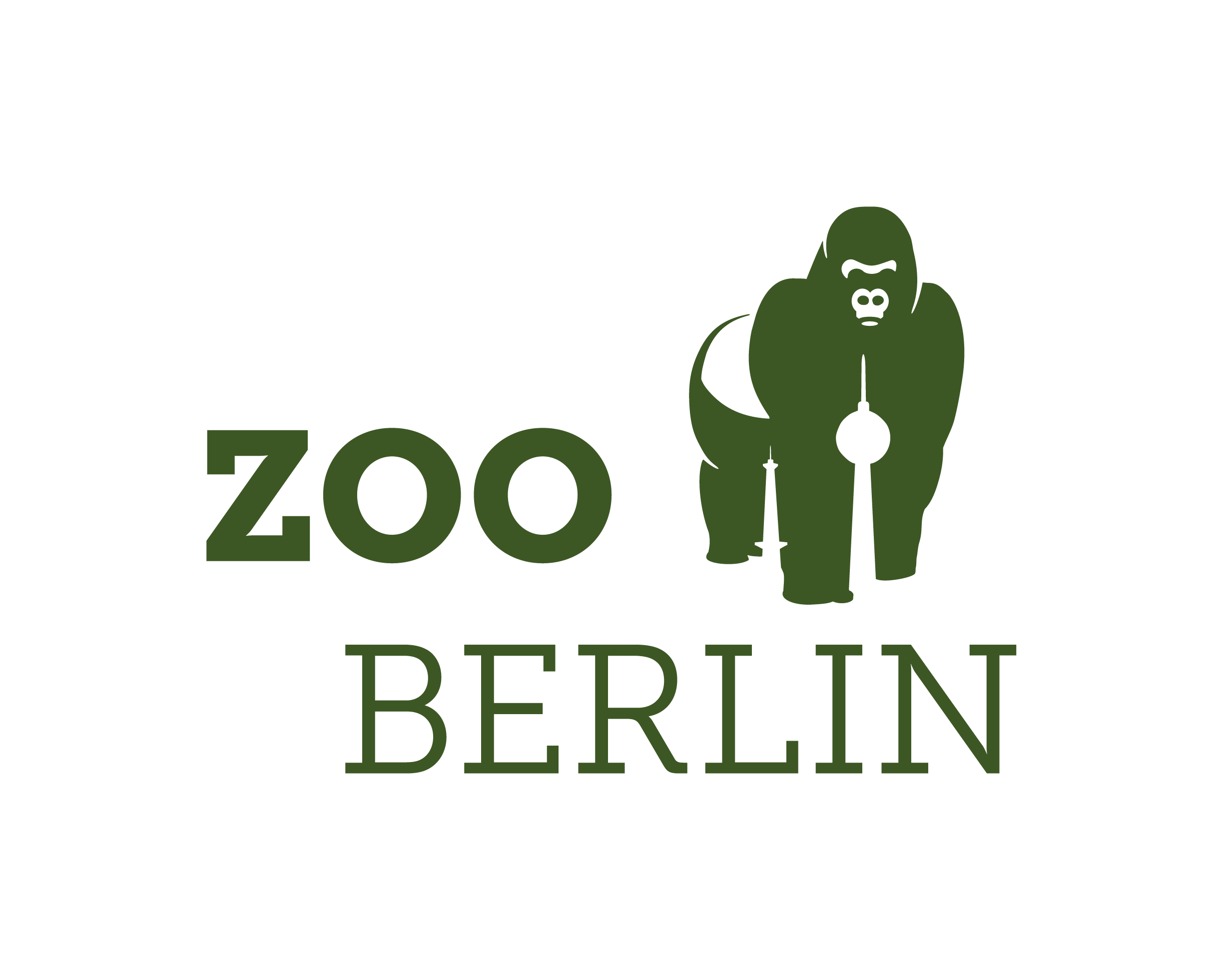 Logo Zoo Berlin with green gorilla