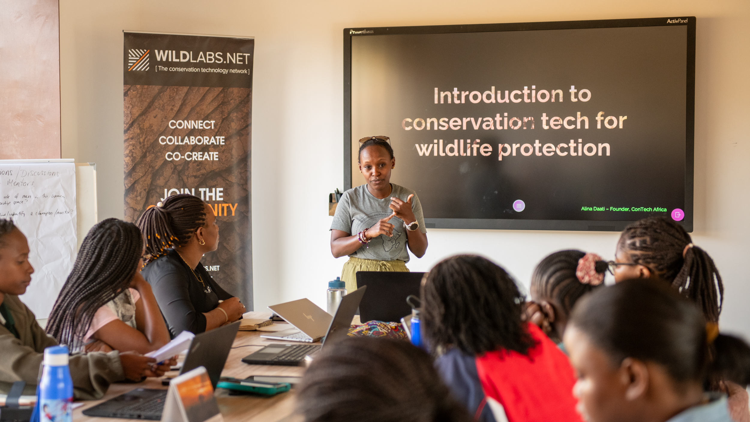 Mentor and instructor Alina Daati teaches Intro to Conservation Technology