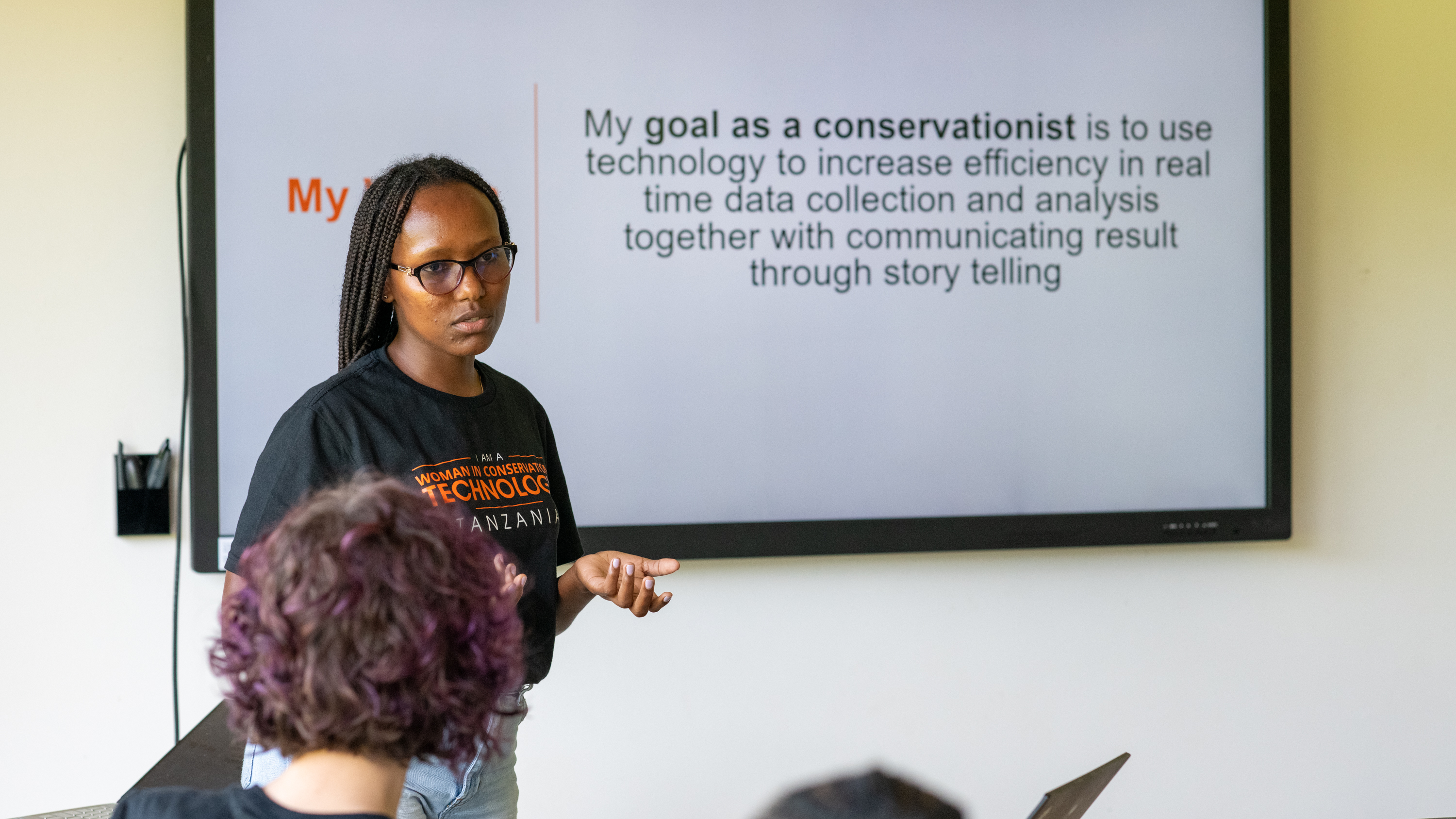 Participants pitching conservation technology projects