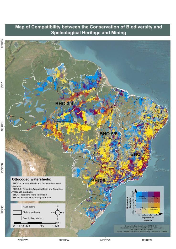 Map of Compatibility between the Conservation of Biodiversity and Speleological Heritage and Mining