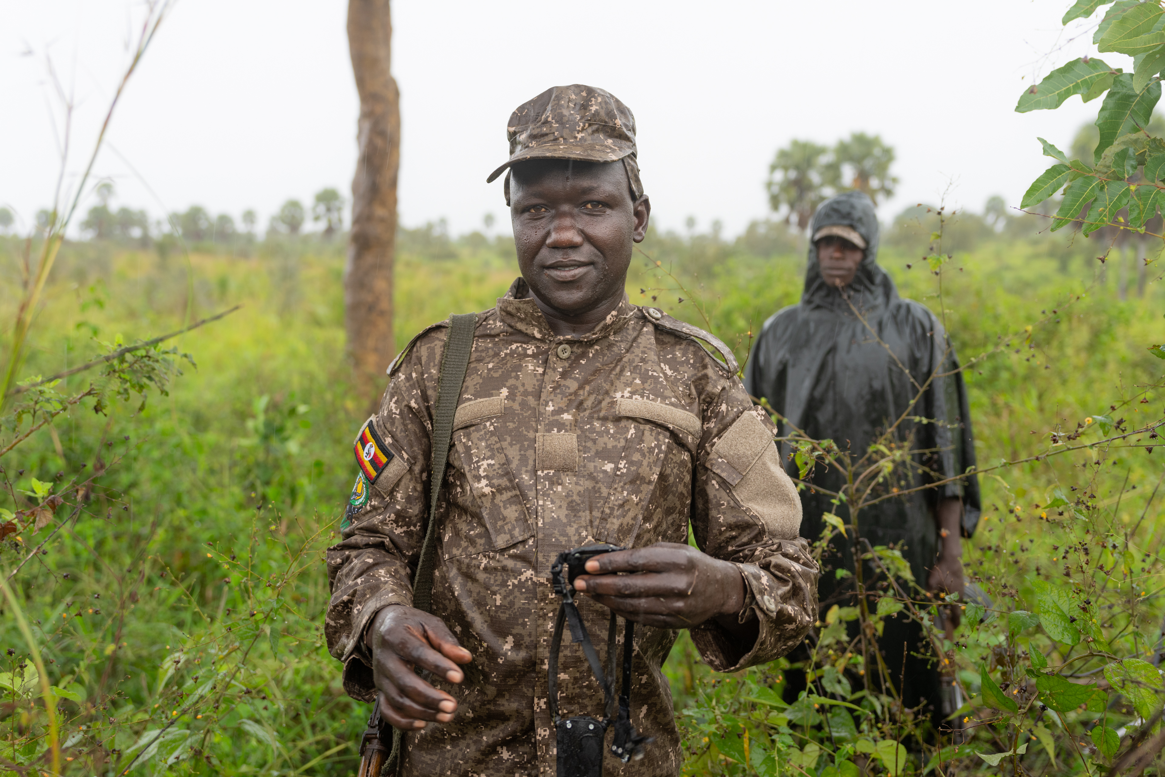 Retrieving a vulture tag prototype in Uganda