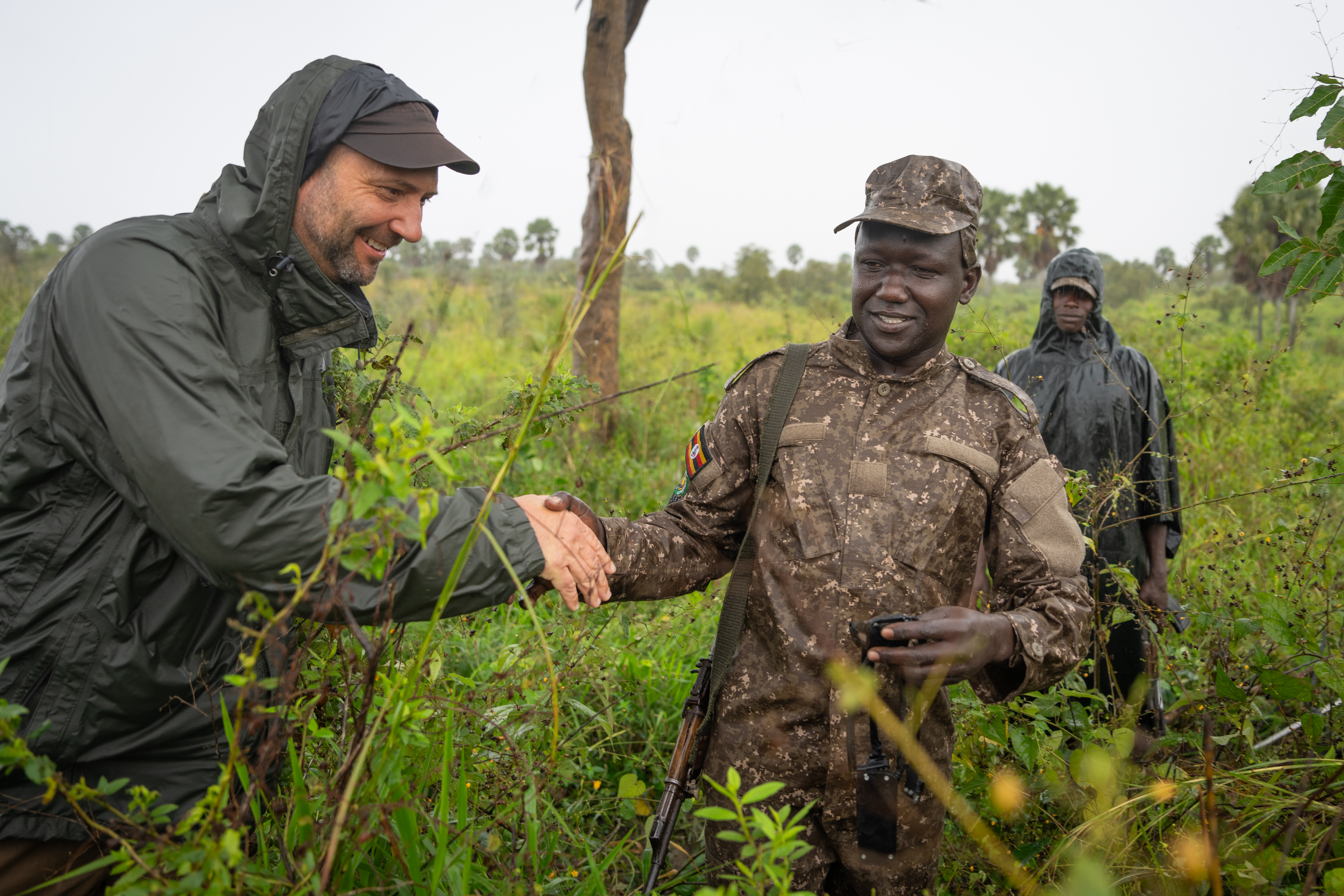 Retrieving a vulture tag prototype in Uganda