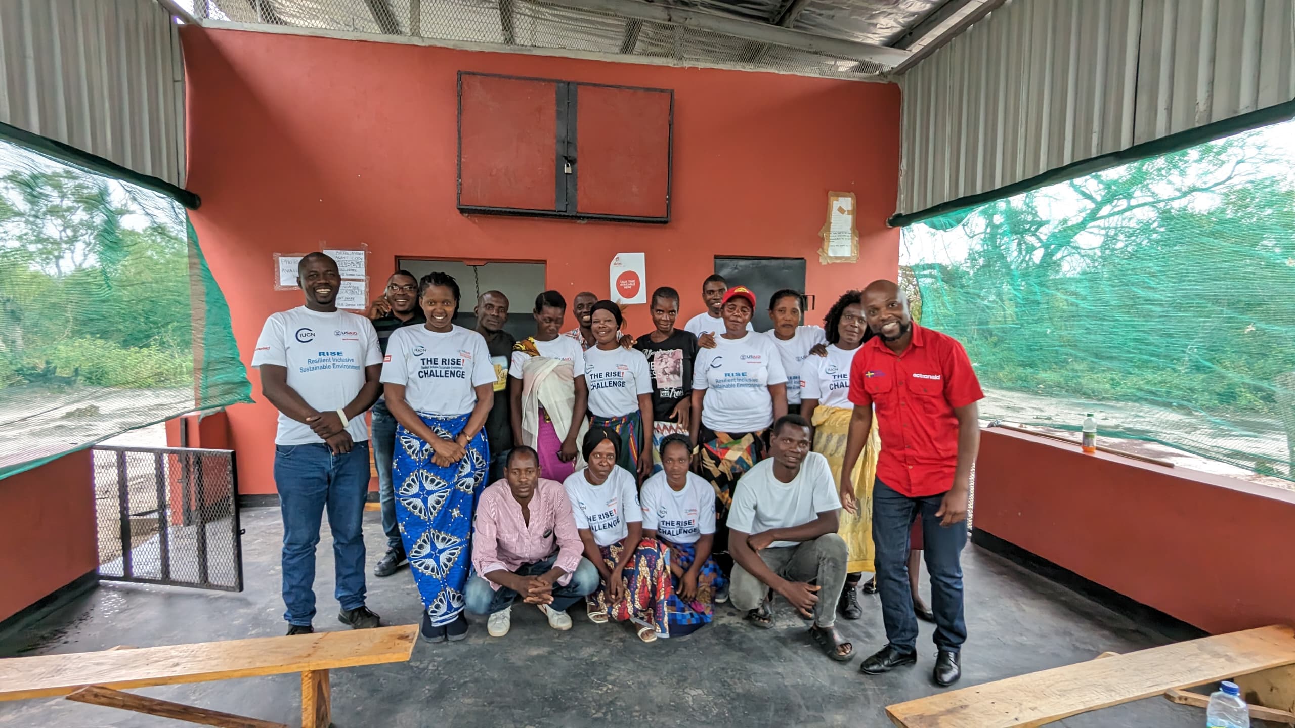 GBV Watch committee members from Supi and Ngweshi Fish camps in Sesheke posing for apicture after a training session in Sesheke, Zambia.