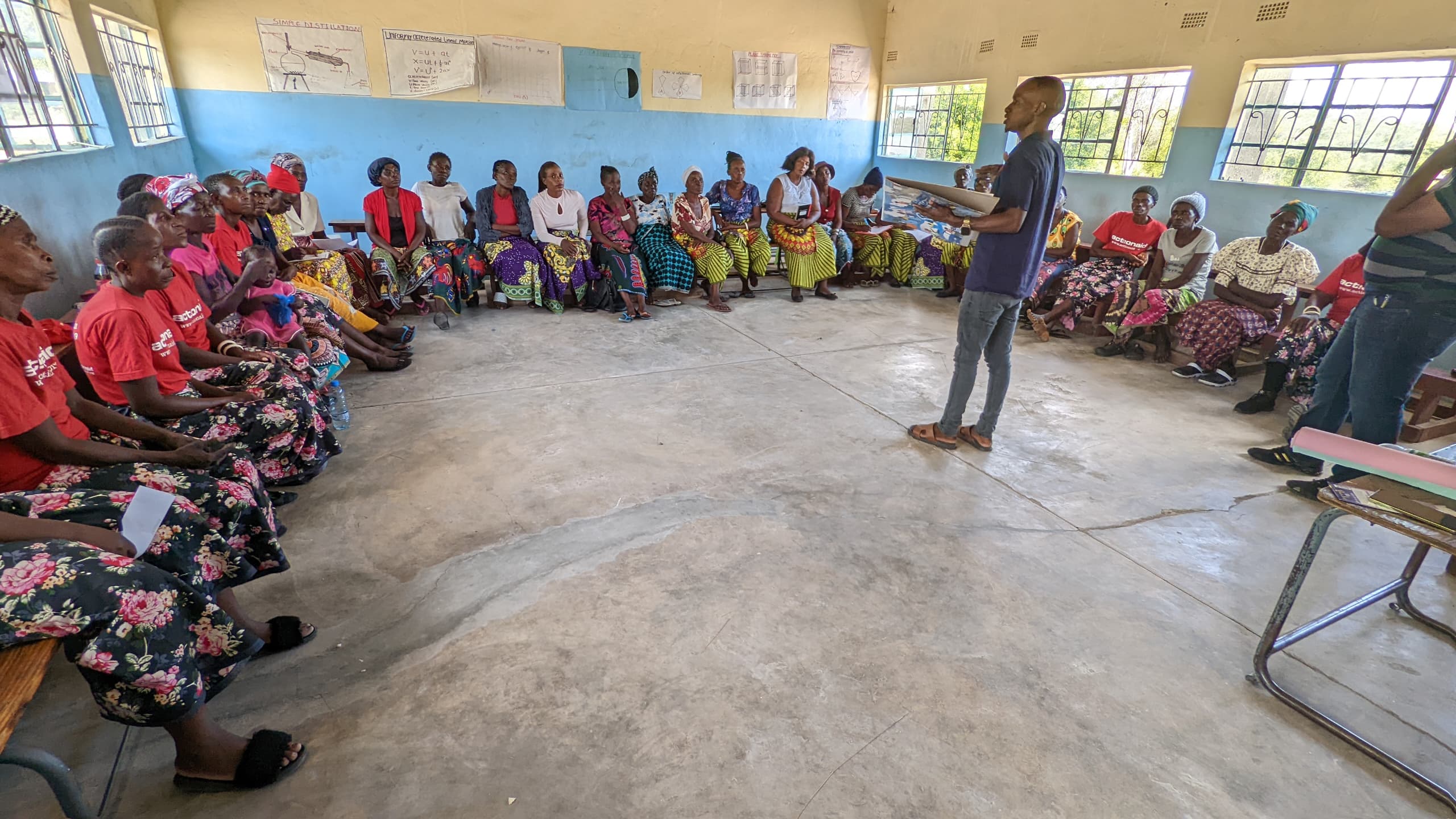 Mother Support Group women gathered at Katongo Primary school to discuss the safety planning measures in their community and fishing camps as they conduct awareness raisig.