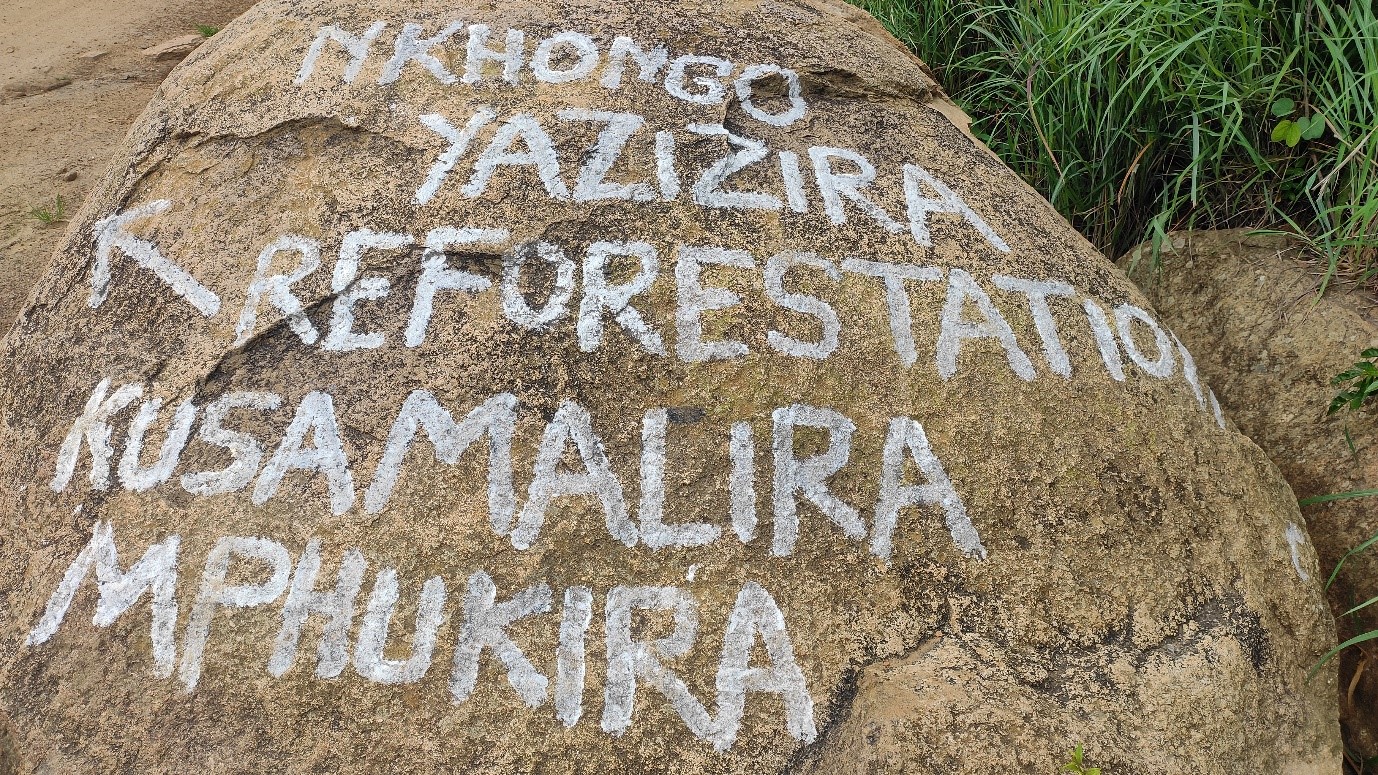 One of the groups in Kasale community is managing Nkhongo Yazizira part of the reserve and makes notices around the area