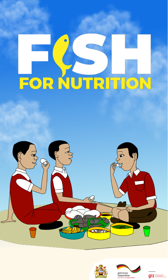 Cover fish for nutrition comic book