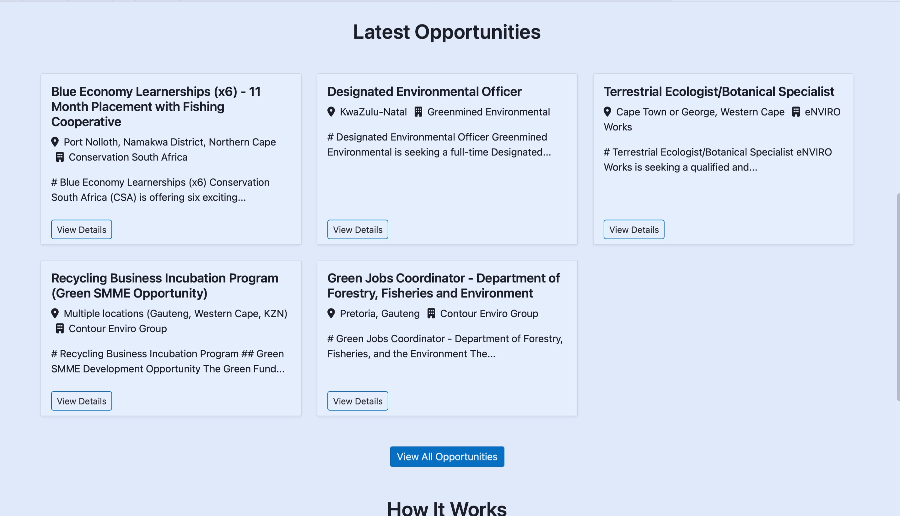 Opportunity page
