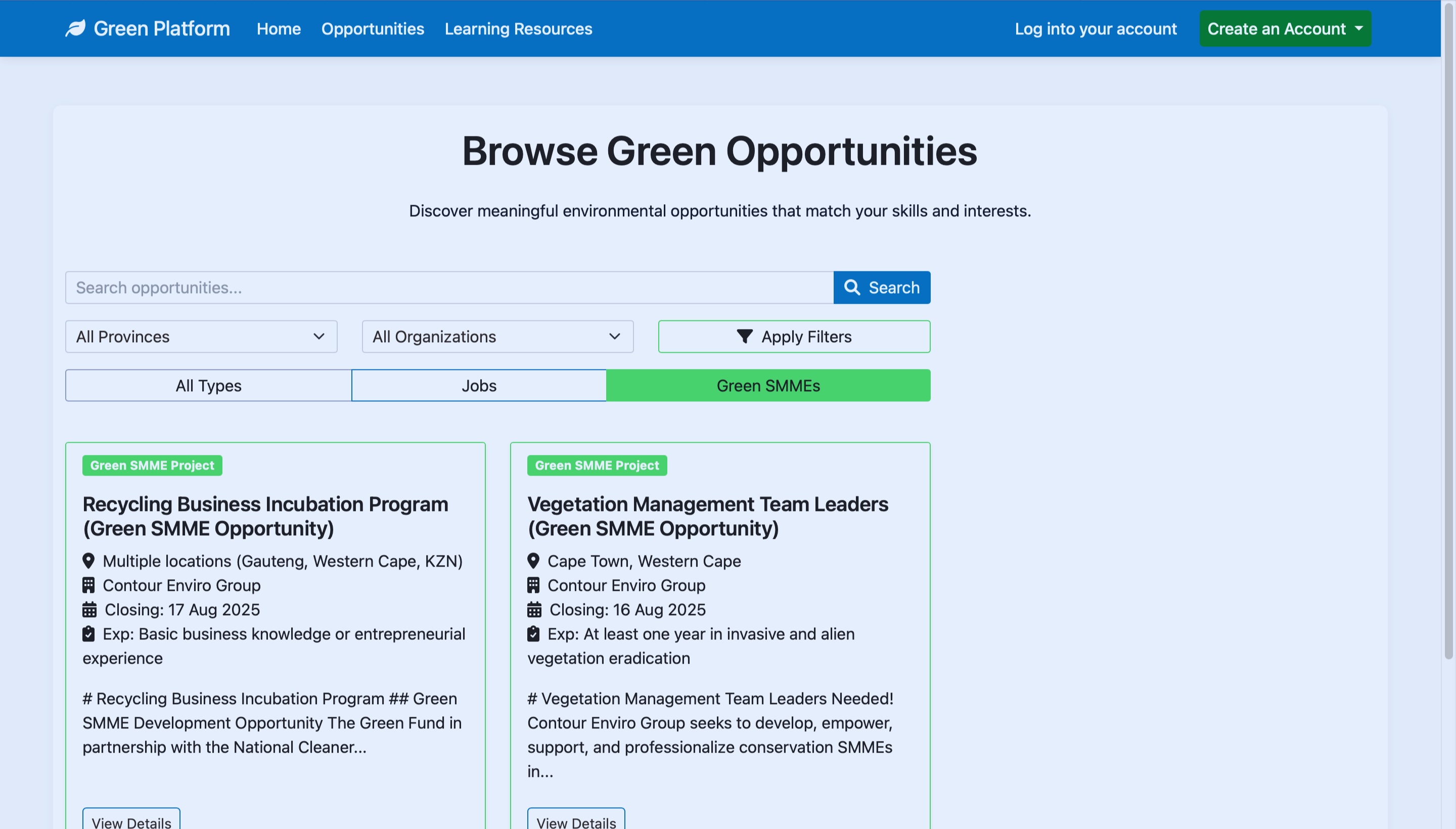 Green Opportunities