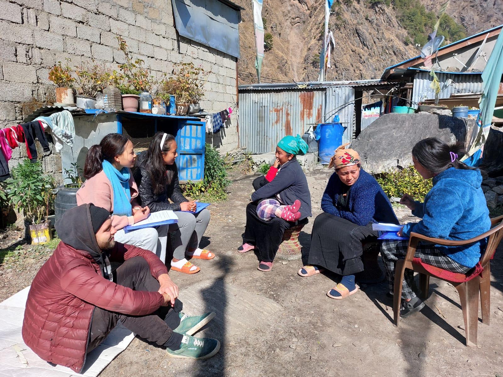 Conducting research in Rasuwa district
