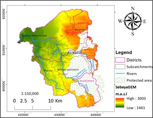 Hydrography of the Sebeya catchment
