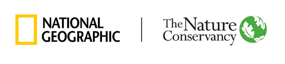 The logos of the National Geographic Society and The Nature Conservancy are displayed side by side.