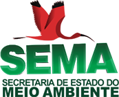 Logo of SEMA/AP – State Secretariat for the Environment of Amapa, featuring graphic elements in green and red.