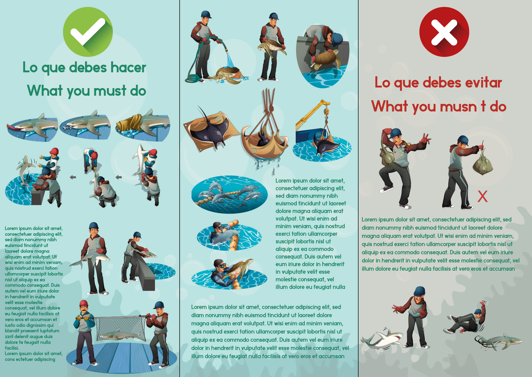 ilustración de buenas prácticas a bordo