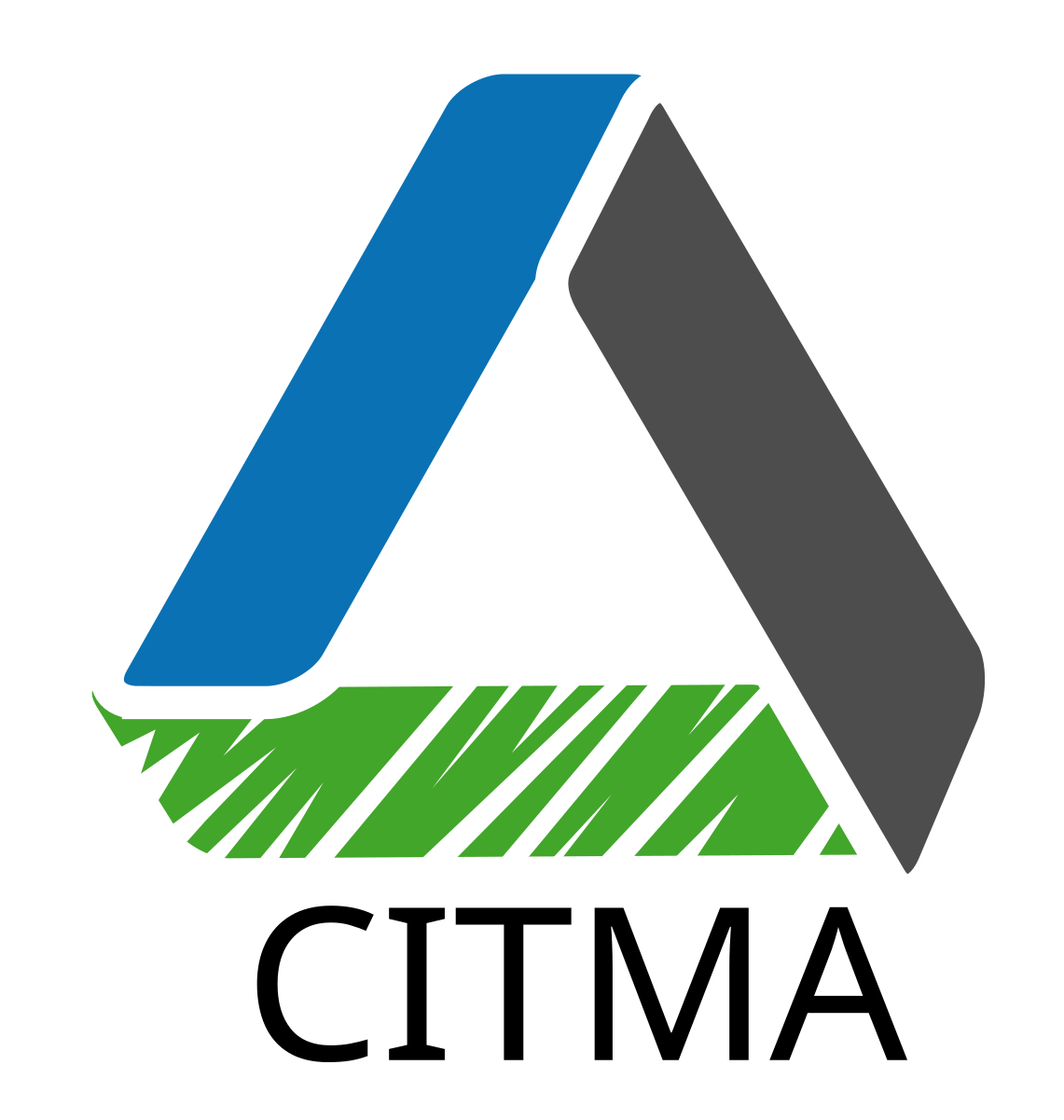 CITMA is written. There is a triangle with sides in blue, grey, and green. 