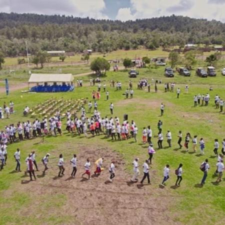 Participants at the inaugural Mukogodo Forest Walk Wild event 2022