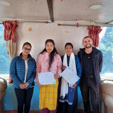 Research team in Dadeldhura District (Tilsari second from the right)