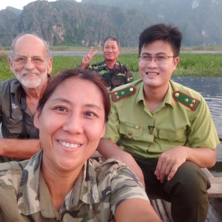 Tilo and his wife Hien conducted field visit at Van Long Nature Reserve in 2019 Hien Nguyen Nadler