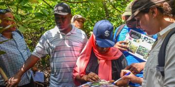 Trainees during CBEMR field excursions in Lamu