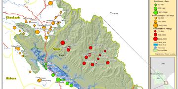 Basiskaart en bevolkingscentra van NNT NP