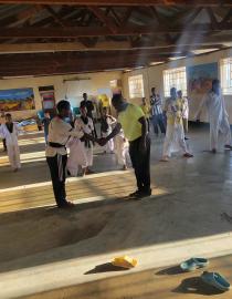 Representation of Taekwondo training in Kenya