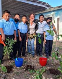 La reforestación escolar es una estrategia de adaptación al cambio climático que busca la sensibilización ambiental así como formación de espacios seguros y saludables para la población infantil