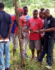 community Ecoguard training in the Gola Forest National Park in Liberia 