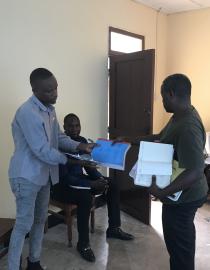 A photo of handing over to the newly formed professional WMA management team