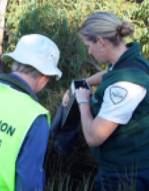 Volunteers assisting with field wildlife monitoring CVA
