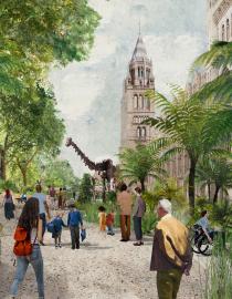 A new weatherproof cast of the Museum's much-loved dinosaur, Dippy, will take centre stage in a Jurassic garden. The Trustees of the Natural History Museum, London