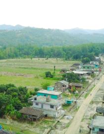 Aerial view of Bishnupur Village RECOFTC